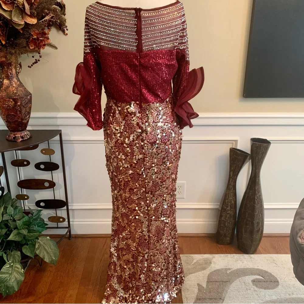 Bee Queen by Raseda Sequined Long Dress - Picture 2 of 11